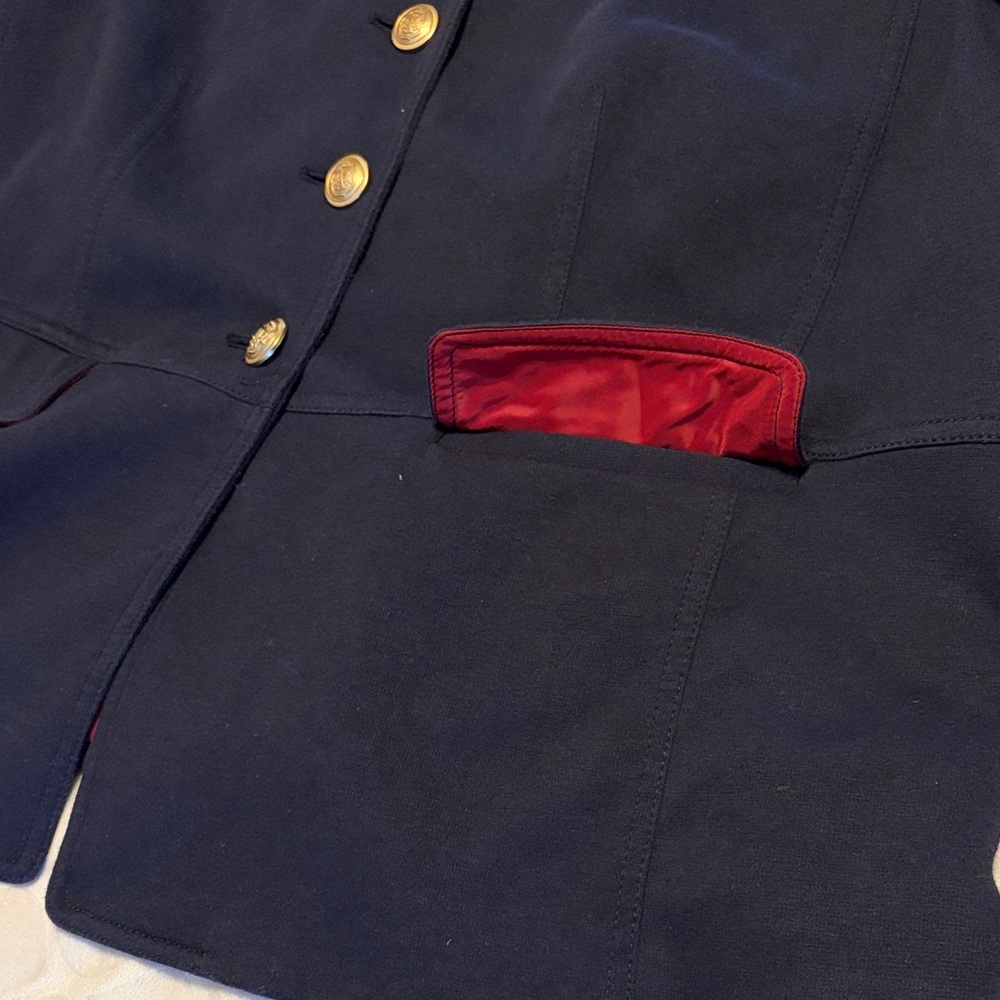 Talbots Dark Blue Women's Blazer with Gold Buttons, 14W - Picture 5 of 10